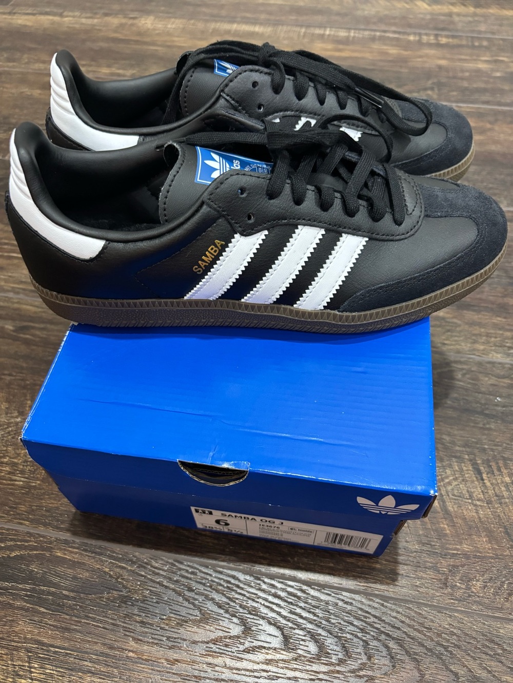 adidas Samba Black with White Stripes Men's Classic Sneaker